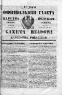 Gazeta Rządowa Królestwa Polskiego 1853 IV, No 240