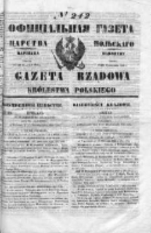 Gazeta Rządowa Królestwa Polskiego 1853 IV, No 242