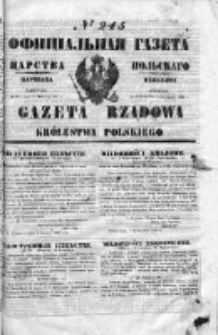 Gazeta Rządowa Królestwa Polskiego 1853 IV, No 245