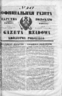 Gazeta Rządowa Królestwa Polskiego 1853 IV, No 247