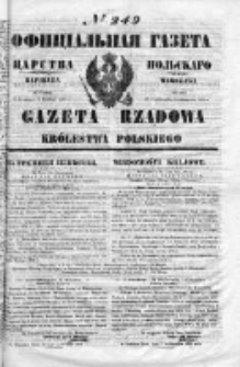 Gazeta Rządowa Królestwa Polskiego 1853 IV, No 249
