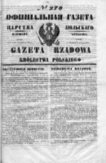 Gazeta Rządowa Królestwa Polskiego 1853 IV, No 270