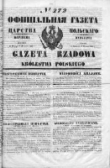 Gazeta Rządowa Królestwa Polskiego 1853 IV, No 272