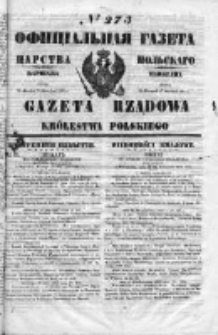 Gazeta Rządowa Królestwa Polskiego 1853 IV, No 273