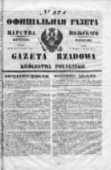 Gazeta Rządowa Królestwa Polskiego 1853 IV, No 274