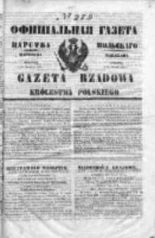 Gazeta Rządowa Królestwa Polskiego 1853 IV, No 279