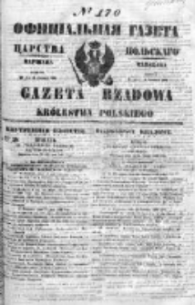 Gazeta Rządowa Królestwa Polskiego 1849 III, No 170