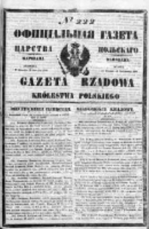 Gazeta Rządowa Królestwa Polskiego 1849 IV, No 222