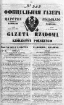 Gazeta Rządowa Królestwa Polskiego 1849 IV, No 252