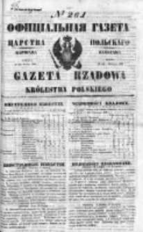 Gazeta Rządowa Królestwa Polskiego 1849 IV, No 261