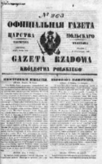 Gazeta Rządowa Królestwa Polskiego 1849 IV, No 263