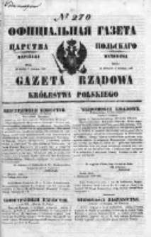 Gazeta Rządowa Królestwa Polskiego 1849 IV, No 270