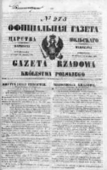 Gazeta Rządowa Królestwa Polskiego 1849 IV, No 273