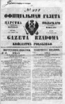 Gazeta Rządowa Królestwa Polskiego 1849 IV, No 277