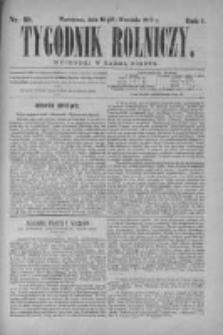 Tygodnik Rolniczy. Pismo wszelkim gałęziom przemysłu rolnego poświęcone 1872 III, Nr 39