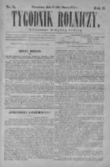 Tygodnik Rolniczy. Pismo wszelkim gałęziom przemysłu rolnego poświęcone 1873 I, Nr 13