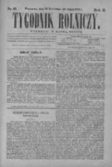 Tygodnik Rolniczy. Pismo wszelkim gałęziom przemysłu rolnego poświęcone 1873 II, Nr 19
