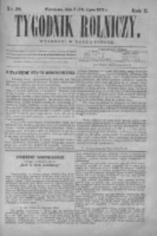Tygodnik Rolniczy. Pismo wszelkim gałęziom przemysłu rolnego poświęcone 1873 III, Nr 29