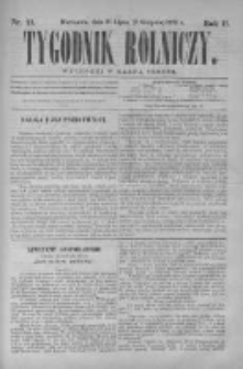 Tygodnik Rolniczy. Pismo wszelkim gałęziom przemysłu rolnego poświęcone 1873 III, Nr 31