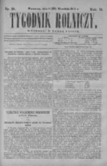 Tygodnik Rolniczy. Pismo wszelkim gałęziom przemysłu rolnego poświęcone 1873 III, Nr 38