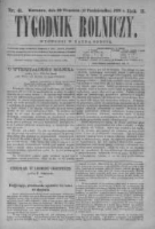 Tygodnik Rolniczy. Pismo wszelkim gałęziom przemysłu rolnego poświęcone 1873 III, Nr 41