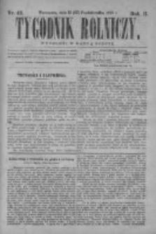 Tygodnik Rolniczy. Pismo wszelkim gałęziom przemysłu rolnego poświęcone 1873 IV, Nr 43