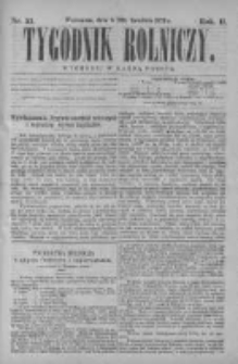 Tygodnik Rolniczy. Pismo wszelkim gałęziom przemysłu rolnego poświęcone 1873 IV, Nr 51