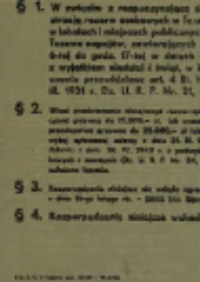 Rozporządzenie Starosty Powiatowego Tczewskiego z dnia 7 kwietnia 1949 r. w sprawie ograniczeń w sprzedaży i wyszynku napojów alkoholowych