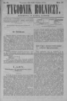Tygodnik Rolniczy. Pismo wszelkim gałęziom przemysłu rolnego poświęcone 1875 IV, Nr 51