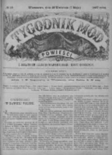 Tygodnik Mód i Powieści. Pismo ilustrowane dla kobiet z dodatkiem Ubiory i Roboty 1887 II, No 19