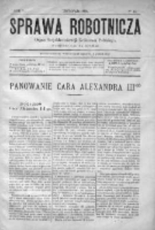 Sprawa Robotnicza. Organ Demokratów Socjalnych Królestwa Polskiego 1894 IV, Nr 17
