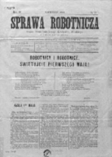 Sprawa Robotnicza. Organ Demokratów Socjalnych Królestwa Polskiego 1895 II, Nr 22