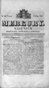 Merkury. Dziennik polityczny, handlowy i literacki 1831 I, Nr 60