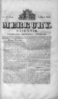 Merkury. Dziennik polityczny, handlowy i literacki 1831 I, Nr 77