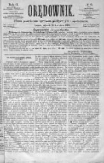 Orędownik: pismo poświęcone sprawom politycznym i spółecznym 1872 II, Nr 6