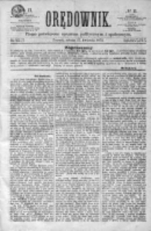Orędownik: pismo poświęcone sprawom politycznym i spółecznym 1872 II, Nr 11