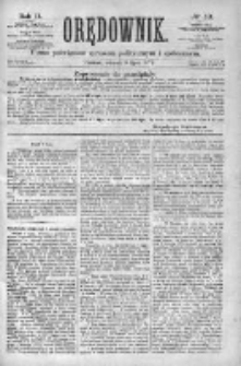 Orędownik: pismo poświęcone sprawom politycznym i spółecznym 1872 III, Nr 40