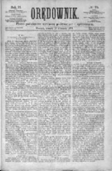 Orędownik: pismo poświęcone sprawom politycznym i spółecznym 1872 III, Nr 70