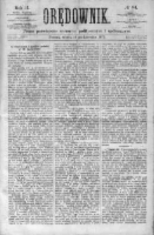 Orędownik: pismo poświęcone sprawom politycznym i spółecznym 1872 IV, Nr 84