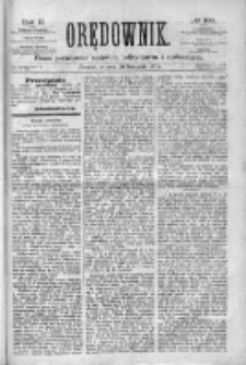 Orędownik: pismo poświęcone sprawom politycznym i spółecznym 1872 IV, Nr 100