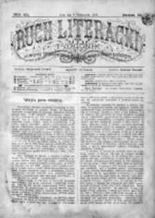 Ruch Literacki. Tygodnik poświęcony literaturze, sztukom pięknym, naukom i rzeczom społecznym 1875 IV, Nr 41