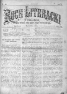 Ruch Literacki. Tygodnik poświęcony literaturze, sztukom pięknym, naukom i rzeczom społecznym 1878 II, Nr 22