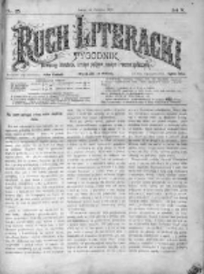 Ruch Literacki. Tygodnik poświęcony literaturze, sztukom pięknym, naukom i rzeczom społecznym 1878 II, Nr 25
