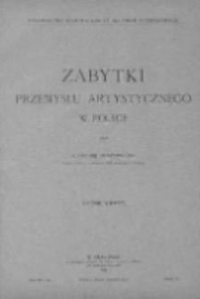 Zabytki Przemysłu Artystycznego w Polsce 1891 nr 6