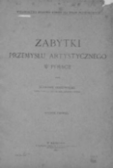 Zabytki Przemysłu Artystycznego w Polsce 1891 nr 2