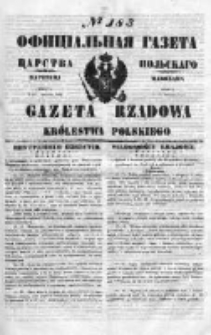 Gazeta Rządowa Królestwa Polskiego 1850 III, No 183