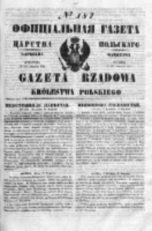 Gazeta Rządowa Królestwa Polskiego 1850 III, No 187