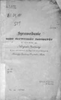 Sprawozdanie Rady Naywyzszey Narodowey na Seym Roku 1831 z Wydziału Skarbowego wraz z Budżetem i Raportem Objaśniającym Kommissyi Rządowey Przychodów i Skarbu