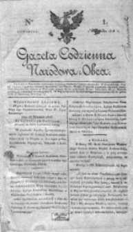 Gazeta Codzienna Narodowa i Obca 1818 IV, Nr 1