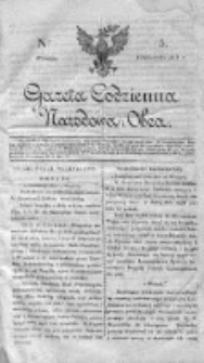 Gazeta Codzienna Narodowa i Obca 1818 IV, Nr 5